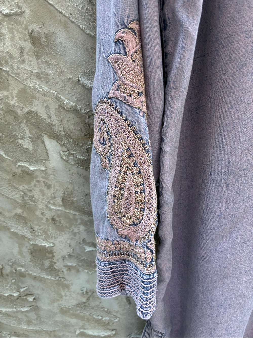 Soft Surroundings Embroidered Gray Womens Tunic - Picture 10 of 10